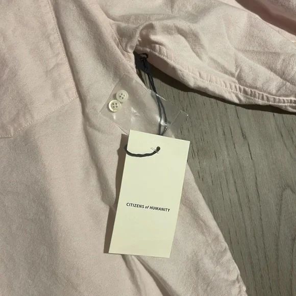 Citizens of Humanity - Aave Oversized Cuff Shirt in Oxford Guava - Picture 6 of 8